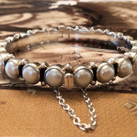 Rare Silpada Sterling Silver Freshwater Pearl Sunken Treasure Bracelet B2909 - Picture 13 of 16